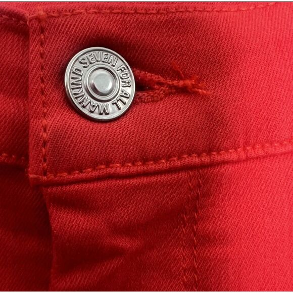 Jen 7 By 7 For All Mankind Jeans Women's Ankle Skinny Pants Size 4 27 NWT Red - Picture 9 of 12